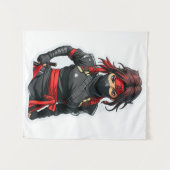 Tenture Ninja Girl (Devant (Horizontal))