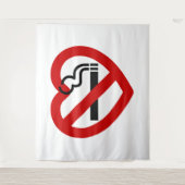 Tenture No Love For Smoking Sign (Devant)