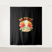 Tenture No Pulse Skeleton Nurse Funny Médicale Halloween P (Devant)