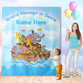 Tenture Noah's Ark Backdrop, Noah's Ark Party Decorations,
