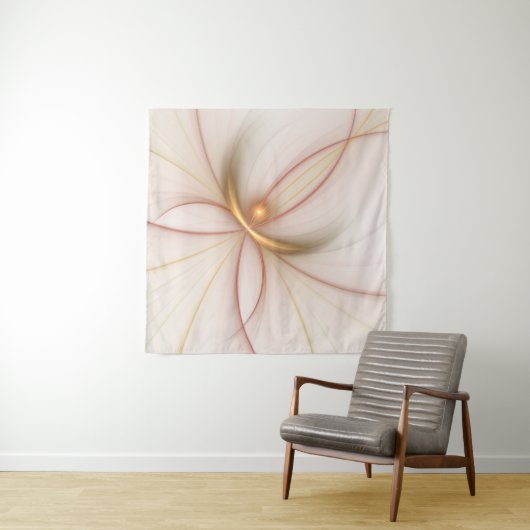 Tenture Noble Cuivre Et Or Abstrait Art Fractal Moderne (En situation (horizontale))