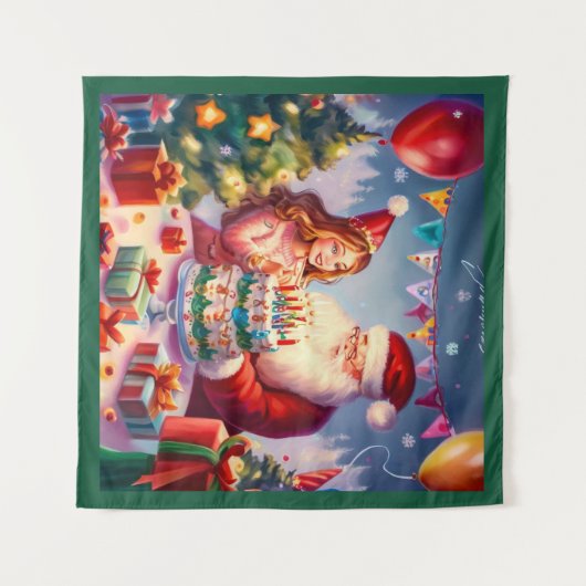 Tenture Noël Anniversaire 8 (Devant (Horizontal))