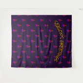 Tenture Noël | Arbre festif | Fond d'écran violet (Devant (Horizontal))