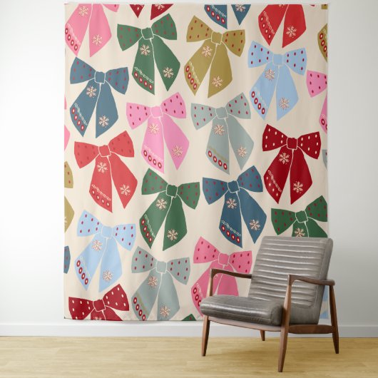 Tenture Noël Bows Coquette (En situation)