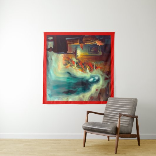 Tenture Noël Carol Fantôme de Noël Futur (En situation (horizontale))