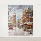Tenture Noël dans la petite ville (Devant)