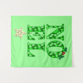 Tenture NOEL dans un arbre de Noël vert Motif (Devant (Horizontal))