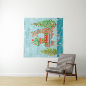 Tenture Noël de lamas de Navidad | d'ouatine beau (En situation)