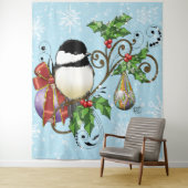 Tenture Noël de poulet d'hiver (En situation)