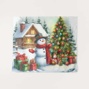 Tenture Noël des Snowmans