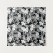 Tenture Noël d'hiver abstrait pin blanc cônes arbre par (Devant (Horizontal))