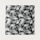 Tenture Noël d'hiver abstrait pin blanc cônes arbre par (Devant)