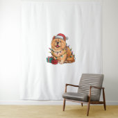 Tenture Noël Éclairage Noël Chow Chow Chien Noël (En situation)