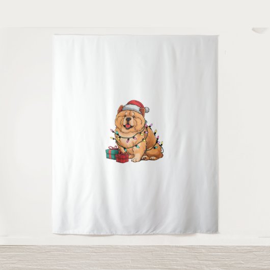 Tenture Noël Éclairage Noël Chow Chow Chien Noël (Devant)