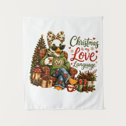 Tenture Noël est mon langage de l'amour (Devant)