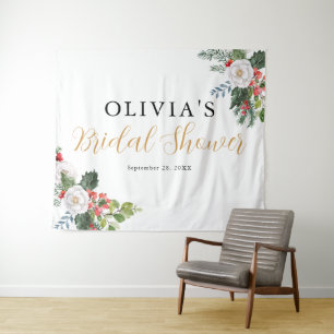 Tenture Noël Fête de Mariage d'Hiver