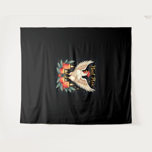 Tenture Noel Hen Chicken (Devant (Horizontal))