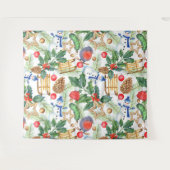 Tenture Noël Noël Noël Noël Snowman, Pine Cones, Holly (Devant (Horizontal))