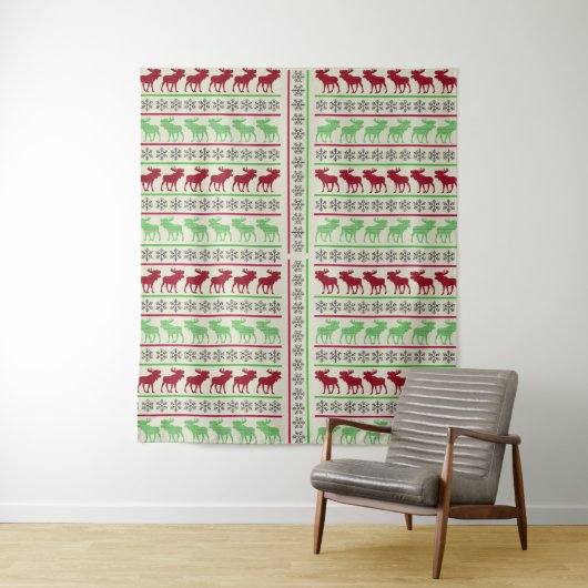 TENTURE NOËL ORNAMENTS REINDEUR (En situation)