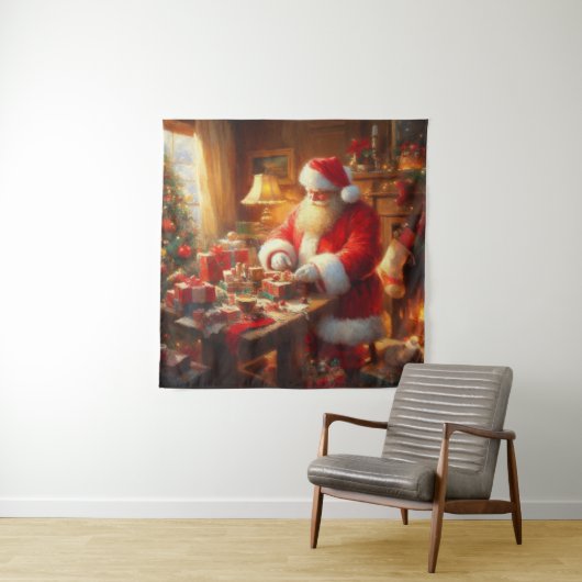 Tenture Noël Père Noël 4 (En situation)