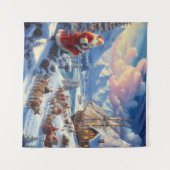 Tenture Noël Père Noël 6 (Devant (Horizontal))