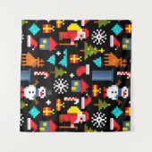 Tenture Noël Pixel (Devant (Horizontal))