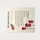 Tenture Noël QUE LE SEIGNEUR VOUS BÉNISSE Église (Devant (Horizontal))