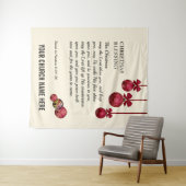 Tenture Noël QUE LE SEIGNEUR VOUS BÉNISSE Église (En situation (horizontale))