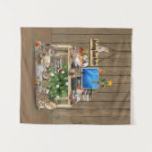 Tenture Noël - Travailler à la maison avec mes chats (Devant (Horizontal))