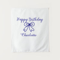 Nœud bleu CUTIE AJOUTER NOM BÉBÉ joyeux anniversai