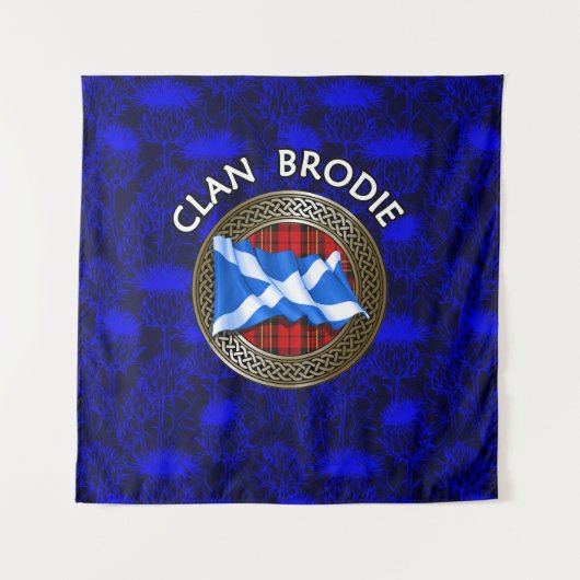 Tenture Nœud et drapeau du tartan du clan Brodie (Devant)