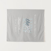 Tenture Noeud papillon bleu pour la fête de mariage (Devant (Horizontal))