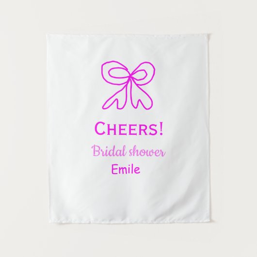 Tenture Nœud papillon violet rose pour enterrement de vie  (Devant)