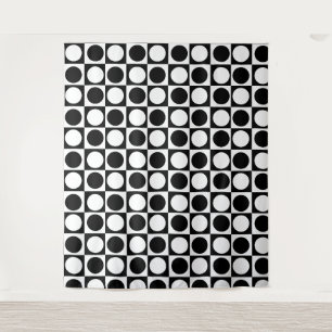 Tenture Noir blanc À damiers Pois