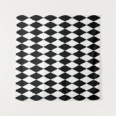 Tenture Noir blanc Arlequin Diamonds Motif Design (Devant (Horizontal))