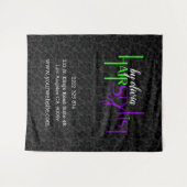 Tenture Noir Damas Et Gras Texte Design (Devant (Horizontal))