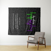 Tenture Noir Damas Et Gras Texte Design (En situation (horizontale))