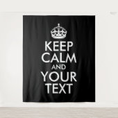 Tenture Noir et blanc Conserver le calme et votre texte (Devant)