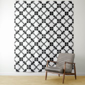 Tenture Noir et blanc, géométrique, simple, à la mode (En situation)