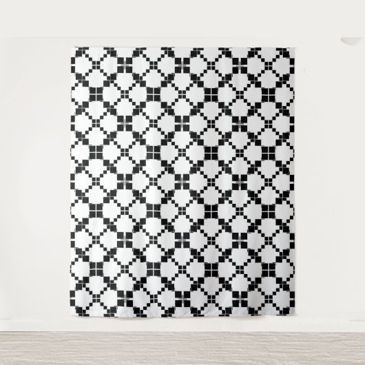 Tenture Noir et blanc, géométrique, simple, à la mode (Devant)