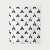 Tenture Noir et blanc. Modèle de Teepee (Devant)