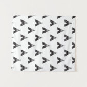 Tenture Noir et blanc. Modèle de Teepee (Devant (Horizontal))