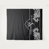 Tenture Noir et blanc moderne cadre élégant de mariage (Devant (Horizontal))