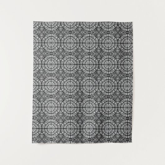 Tenture noir et blanc motif (Devant)