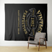 Tenture Noir et or Anniversaire Vieilli À La Perfection (En situation (horizontale))