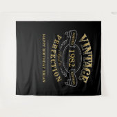 Tenture Noir et or Anniversaire Vieilli À La Perfection (Devant (Horizontal))