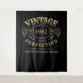 Tenture Noir et or Anniversaire Vieilli À La Perfection (Devant)