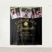 Tenture Noir Et Or Moderne Graduation 3 Fond Photo (Devant)