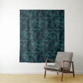 Tenture Noir et turquoise texturé (En situation)