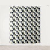 Tenture Noir, gris, chevron jaune (Devant)